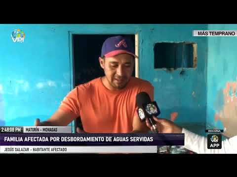 Monagas - 200 familias afectadas por desbordamiento de aguas servidas - VPItv