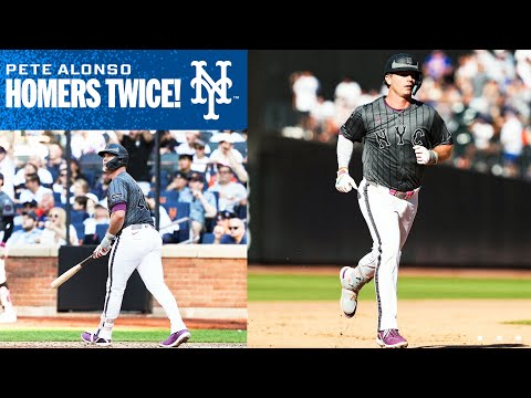 Pete Alonso homers TWICE in the Subway Series!