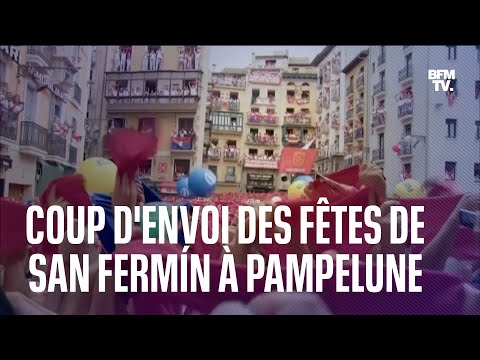 Espagne: les images de la marée humaine à Pampelune pour le coup d'envoi des fêtes de San Fermín