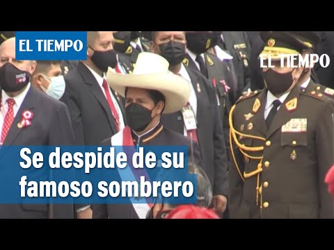 Presidente de Perú, Pedro Castillo, se despide de su famoso sombrero “chotano” | El Tiempo
