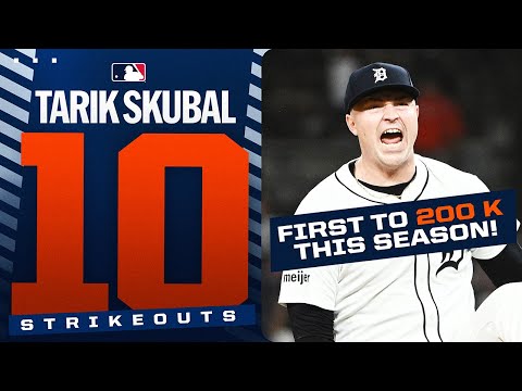 Tarik Skubal was FILTHY! Picks up 10 strikeouts tonight and is FIRST pitcher to 200 K this season!