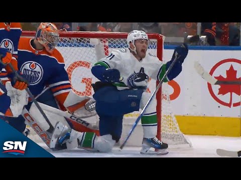 Canucks Nils Hoglander Fires Back With Goal In Tight vs. Oilers