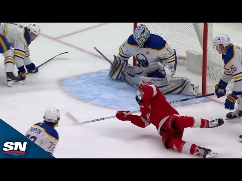 Red Wings Christian Fischer Slides One Home While Falling To Even Score