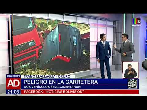 Reporteros Al Día: Peligro en la carretera a Oruro, dos vehículos se accidentaron