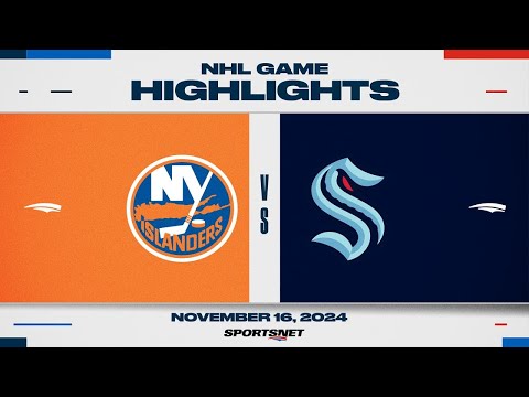 NHL Highlights | Islanders vs. Kraken - November 16, 2024