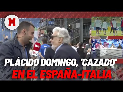 Plácido Domingo, 'cazado' antes del España-Italia: Un 2-0