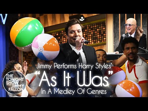 Jimmy and Paul Shaffer Perform Harry Styles’ As It Was in a Medley of Genres | The Tonight Show