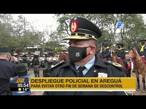 Despliegue policial impide aglomeraciones en Areguá