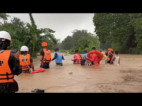 Powerful typhoon lashes northern Philippine islands, engulfing some areas with floods