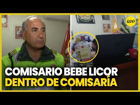 Comisario de Canto Rey es captado bebiendo licor dentro de dependencia policial