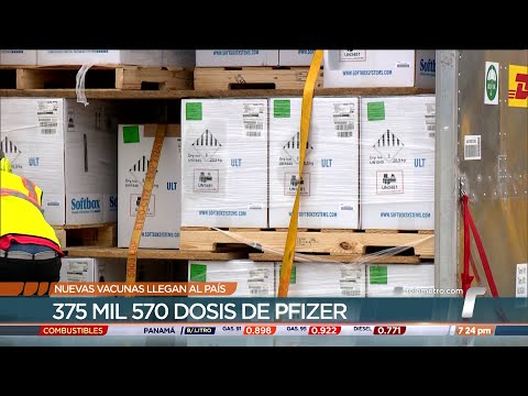 Nuevo embarque de vacunas arriba a Panamá con unas 375,570 dosis anticovid de Pfizer