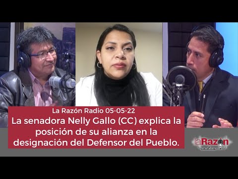Senadora Nelly Gallo (CC) explica posición de su alianza en la designación del Defensor del Pueblo.