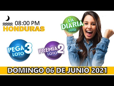 Sorteo 08 PM Loto Honduras, La Diaria, Pega 3, Premia 2, domingo 06 de junio 2021 | ? ? ??