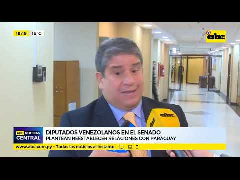 Diputados venezolanos en el senado plantean reestablecer relaciones con paraguay