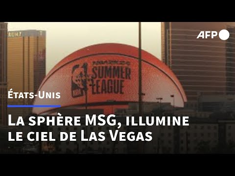États-Unis: la sphère MSG, nouvelle attraction de Las Vegas, illumine le ciel | AFP