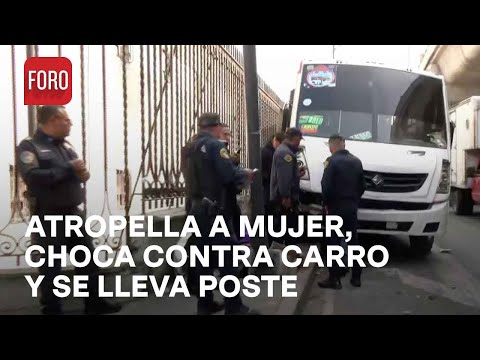 Choque en periférico, camión de transporte público atropella mujer - Las Noticias