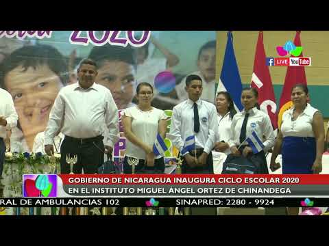 Gobierno de Nicaragua inaugura ciclo escolar 2020 en el Instituto Miguel Ángel Ortez de Chinandega