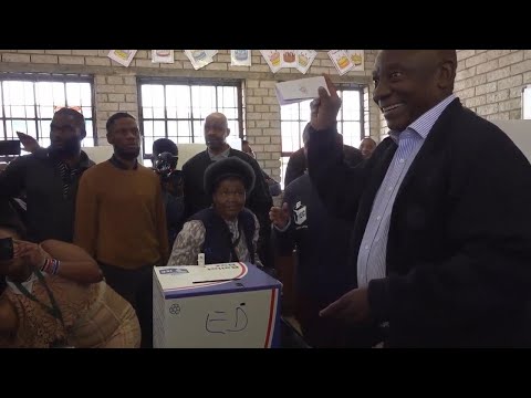 Ramaphosa has 'no doubt' ANC will 'continue to lead' the country as he casts his vote in Soweto