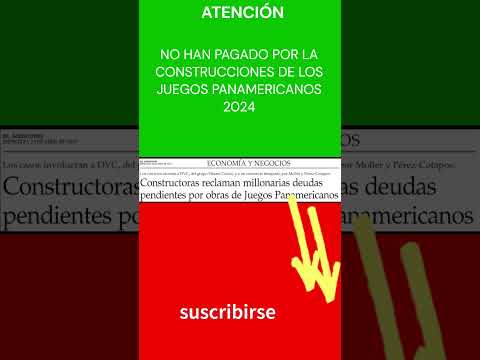 NO HAN PAGADO NI UN PESO $ A LAS EMPRESAS CONSTRUCTORAS DE LOS JUEGOS PANAMERICANOS EL #merluzo