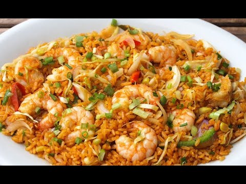 Receta para un delicioso arroz chino con camarones