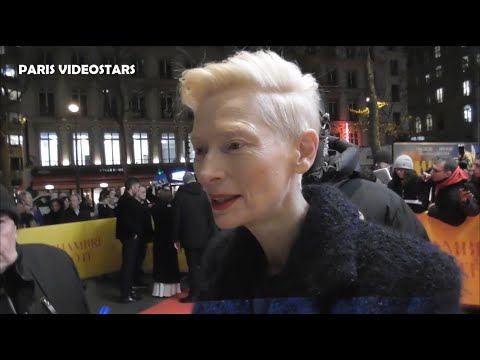 Tilda SWINTON the queen is wearing Chanel @ Paris 16 december 2024 for The Room Next Door premiere