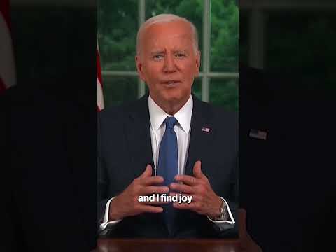 Biden says 'I love my country' in first address since dropping out of 2024 race #shorts