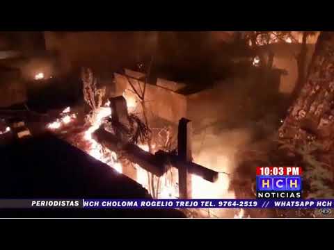 Desconocidos le prenden fuego a un cementerio en San Juan, Intibucá