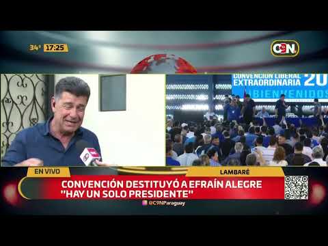 Convención destituyó a Efraín Alegre