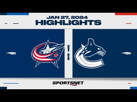 NHL Highlights | Blue Jackets vs. Canucks - January 27, 2024