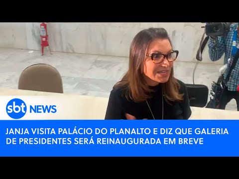 Janja visita Palácio do Planalto e diz que galeria de presidentes será reinaugurada em breve