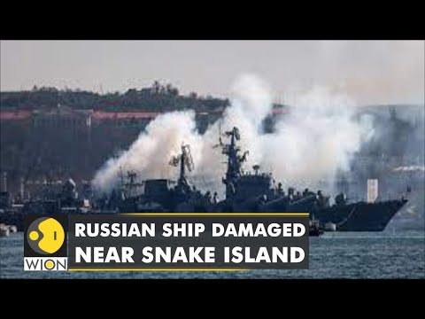 🌎Ukraine hits Russian ship in Black Sea, fighting around around snake island | World News | WION