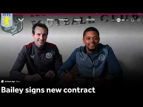 Official Reggae Boy Leon Bailey Signs New Contract With Aston Villa