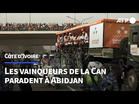 A Abidjan, parade triomphale pour les Eléphants champions d'Afrique | AFP