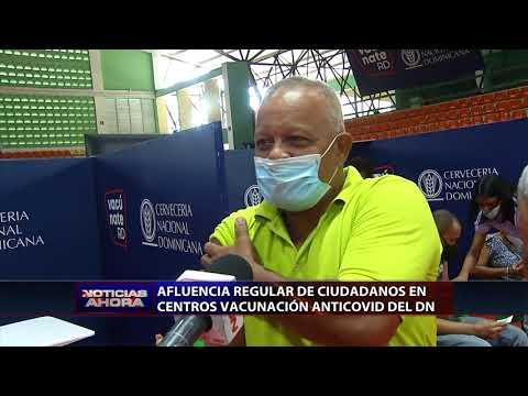 Afluencia regular de ciudadanos en centros de vacunación anti-COVID del Distrito Nacional