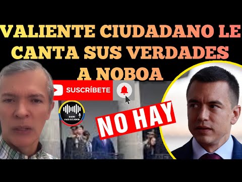 VALIENTE CIUDADANO LE CANTA SUS VERDADES AL PRESIDENTE DANIEL NOBOA NOTICIAS RFE TV