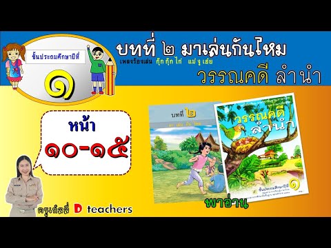 วรรณคดีลำนำป.1บทที่2มาเล่นก