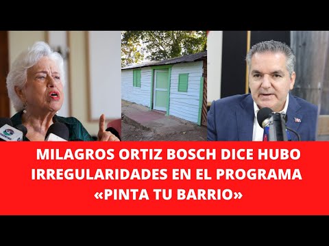 MILAGROS ORTIZ BOSCH DICE HUBO IRREGULARIDADES EN EL PROGRAMA «PINTA TU BARRIO»