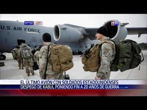 Afganistán: Despega el último avión con soldados estadounidenses