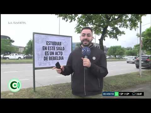 Una publicidad anónima relacionada a la educación llamó la atención en las calles de Tucumán