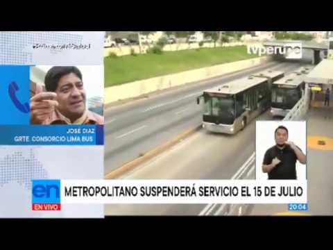Metropolitano suspenderá su servicio desde el miércoles 15 de julio