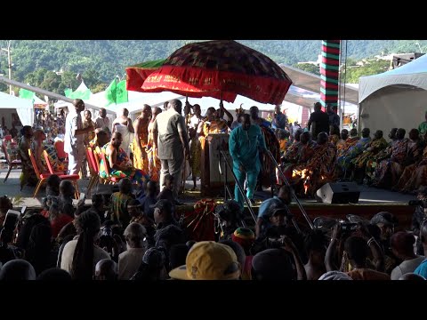 Asantehene And PM Rowley Visit Emancipation Village