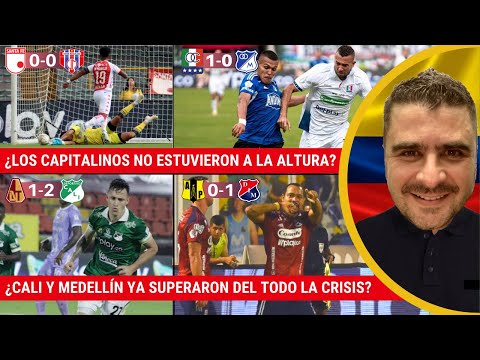 Santa Fe 0-0 Unión | Once 1-0 Millonarios | Tolima 1-2 Cali | Alianza 0-1 Medellín | Resumen, Goles