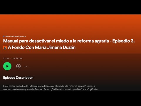 MANUAL PARA DESACTIVAR EL MIEDO A LA REFORMA AGRARIA. EPISODIO 3