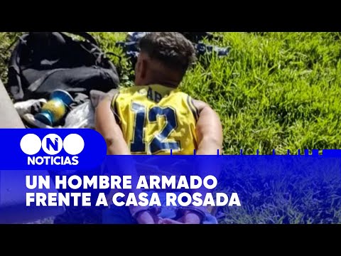 DETUVIERON a un HOMBRE ARMADO frente a la CASA ROSADA - Telefe Noticias
