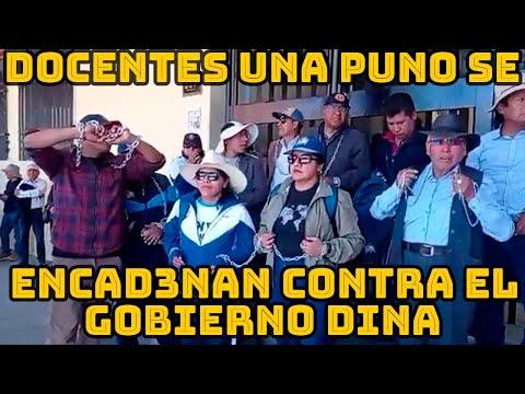 DOCENTES DE UNIVERSIDAD NACIONAL DEL ALTIPLANO MARCHAN ENCAD3NADOS EN PUNO..