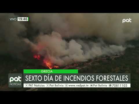 Internacional: Sexto día de incendios en Grecia