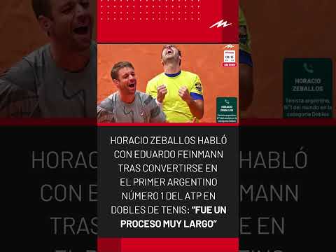 Horacio Zeballos habló tras convertirse en el primer argentino número 1 del ATP en dobles de tenis