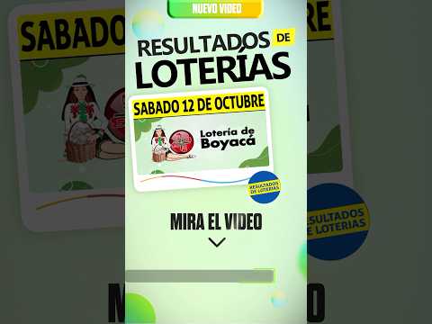 Resultado Lotería de Boyacá del 12 de Octubre 2024 #shorts #loteríadeboyacá #chance #boyaca