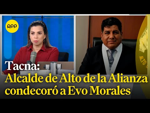 Alcalde del Alto de la Alianza entregó condecoración a Evo Morales