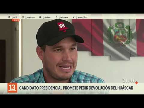 Huáscar: candidato presidencial de Perú promete pedir devolución del monitor